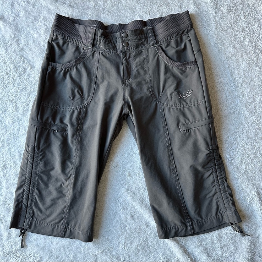 Kuhl Durango Knicker Capri Shorts sz 10 Taupe Hiking Fishing Outdoor UPF